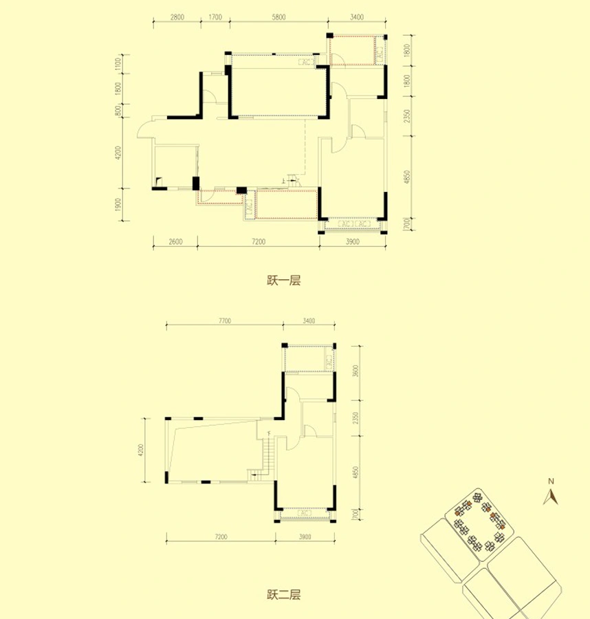 1期2、3、11栋标准层C6户型