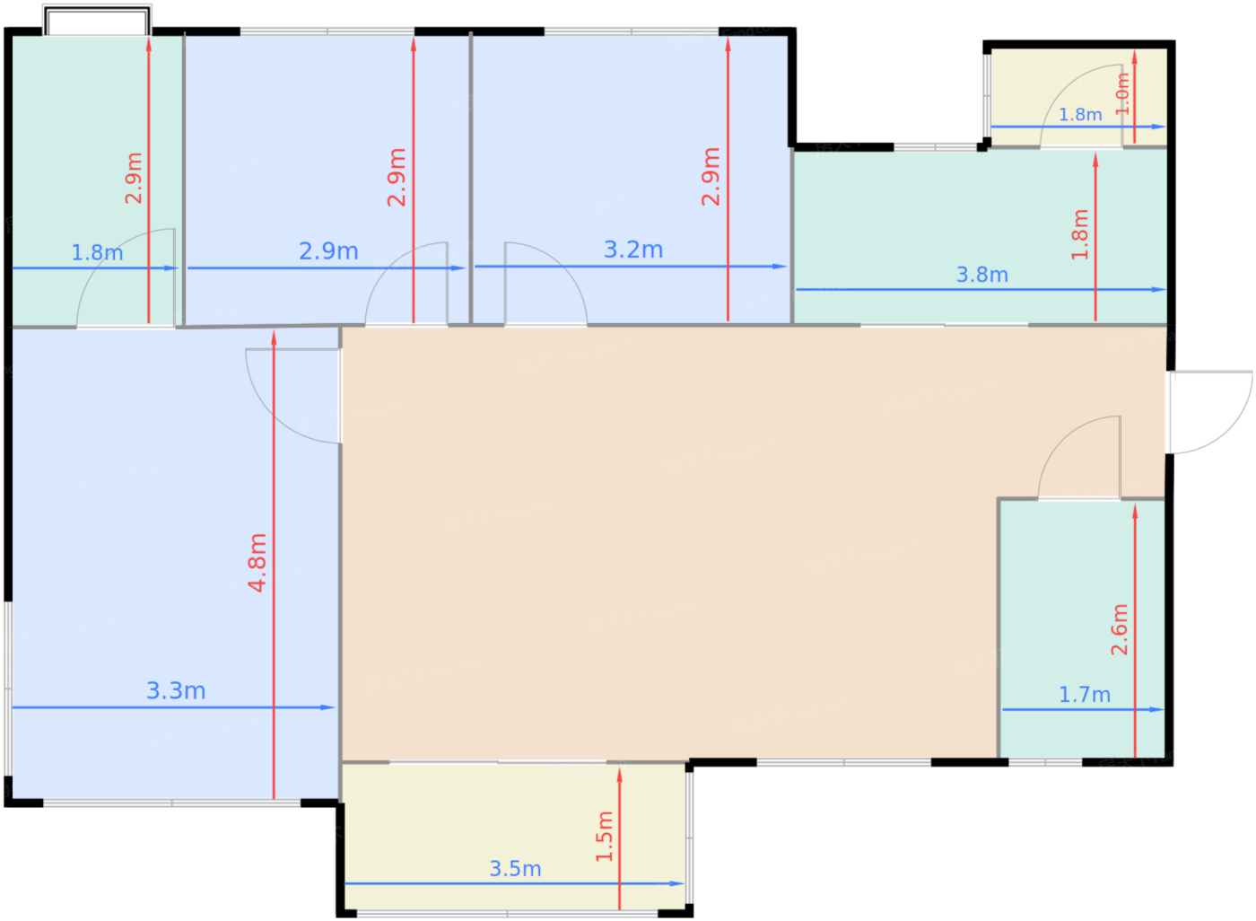 1期8栋标准层A5户型