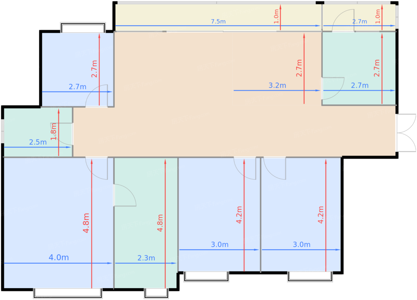 标准层168平米户型