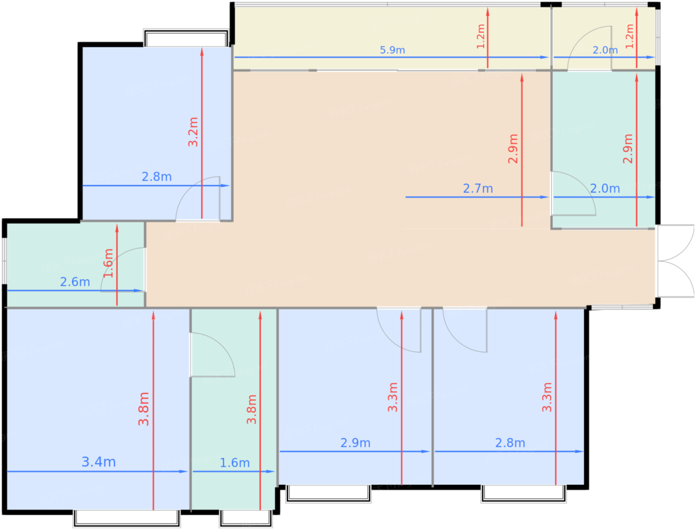 1号楼136平米户型