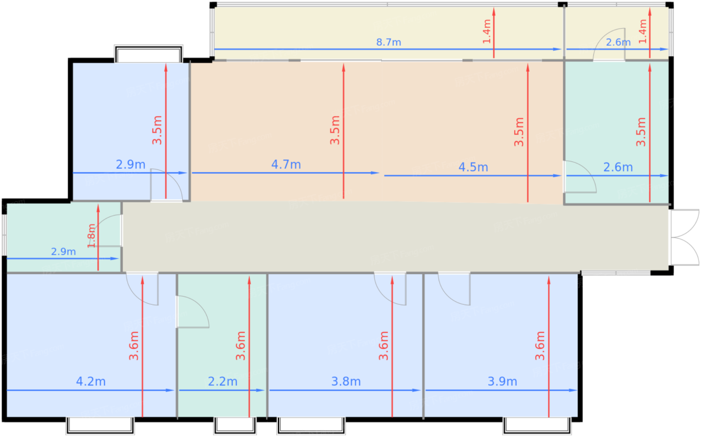 1、4号楼168平米户型