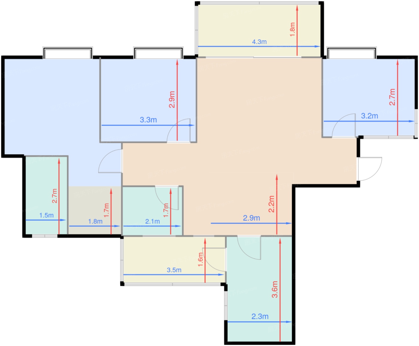 标准层115平米户型