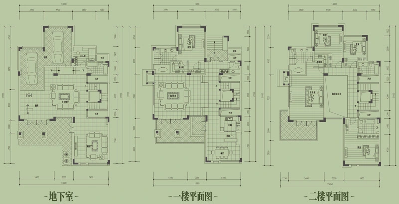 二期82号楼双拼B2户型1-2层