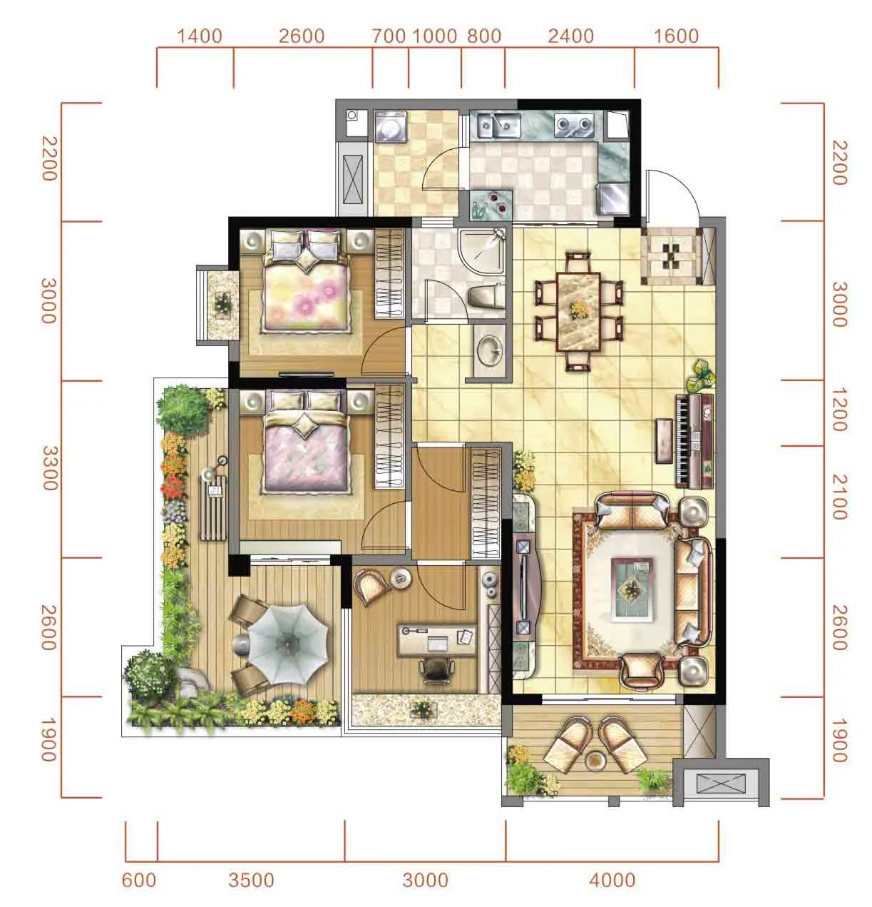 124号楼标准层D3’户型（售罄）