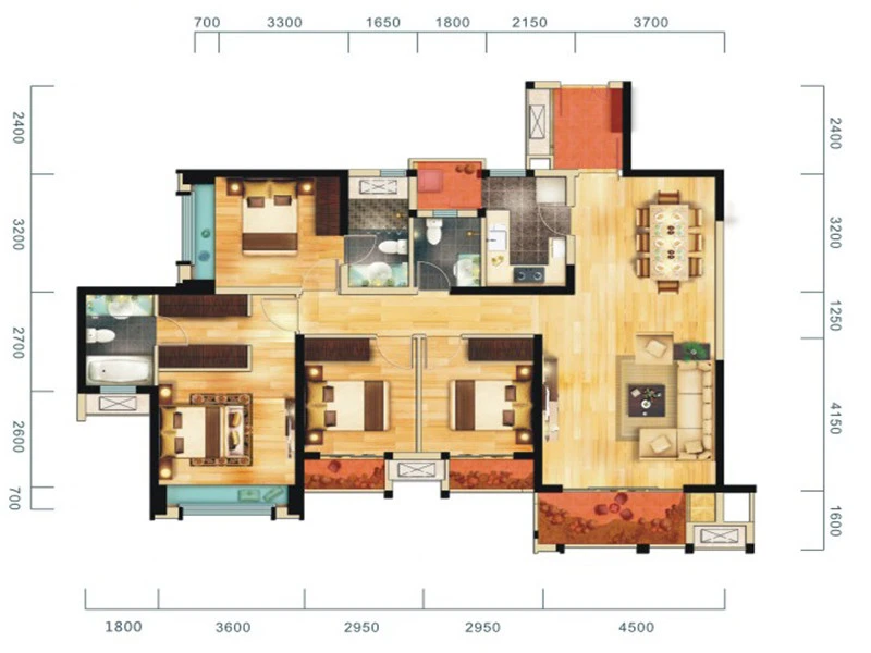 120号楼标准层A3户型