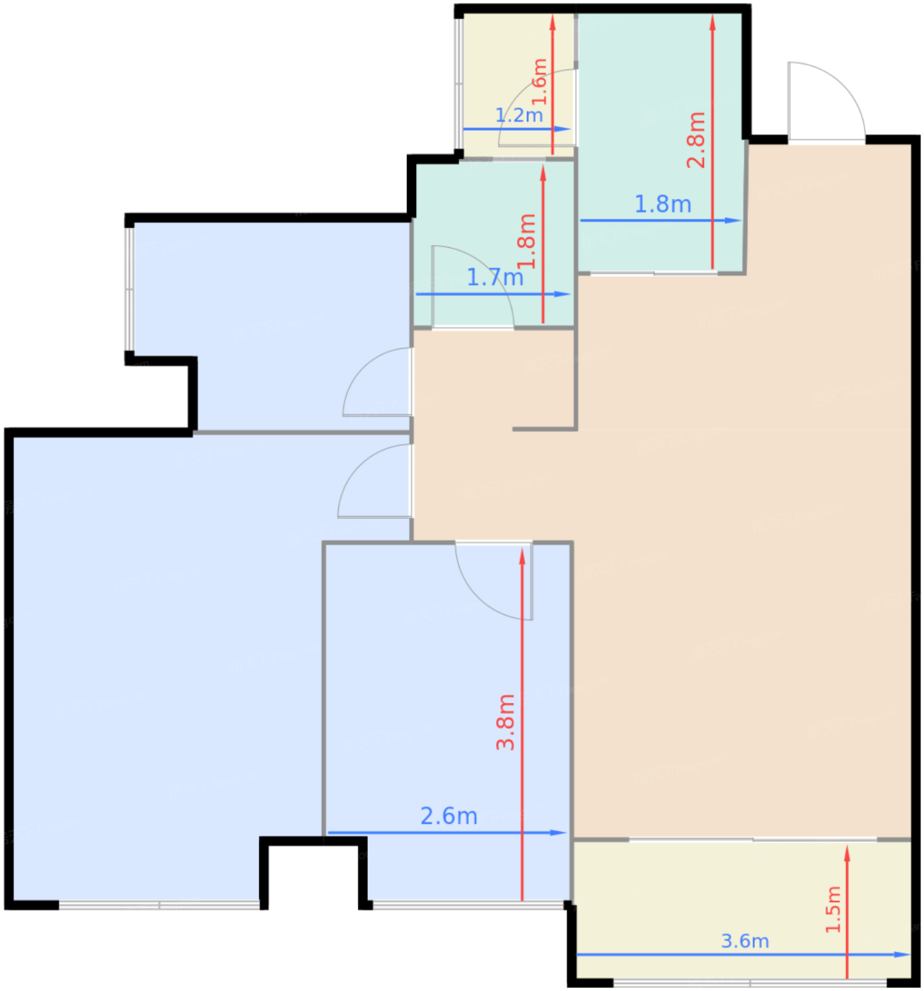 A户型 晨晓三室两厅单卫 90㎡