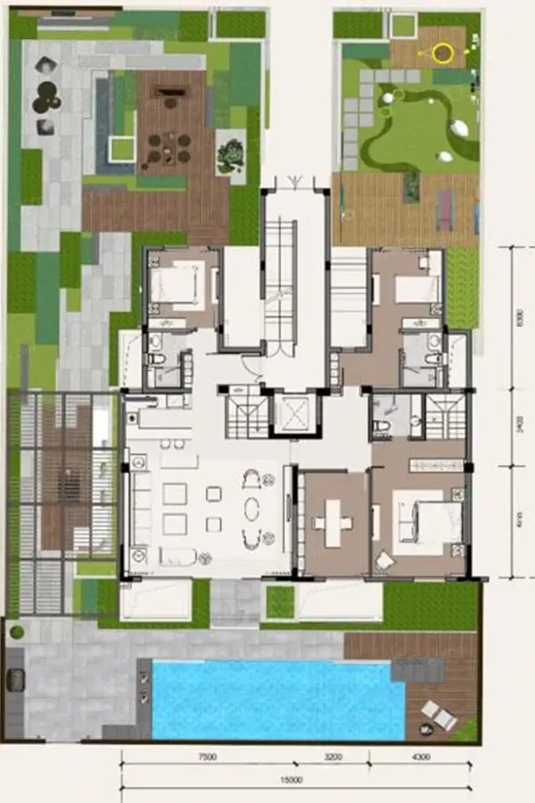 溪岸叠墅下叠户型