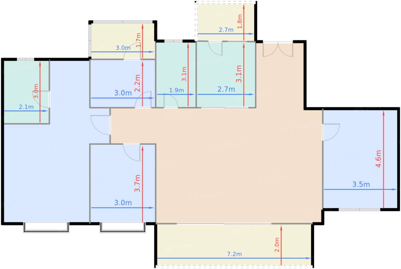 高层翎境标准层户型