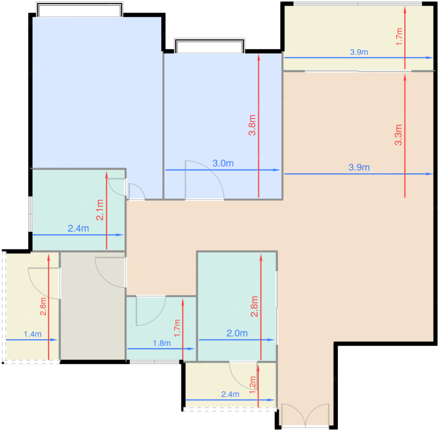 高层云境户型标准层