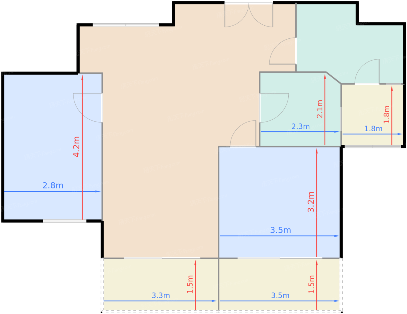 高层标准层D户型