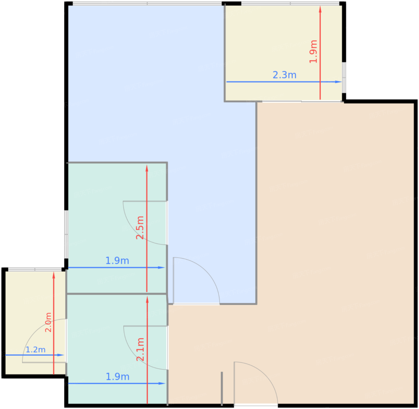 A户型 60㎡  套一
