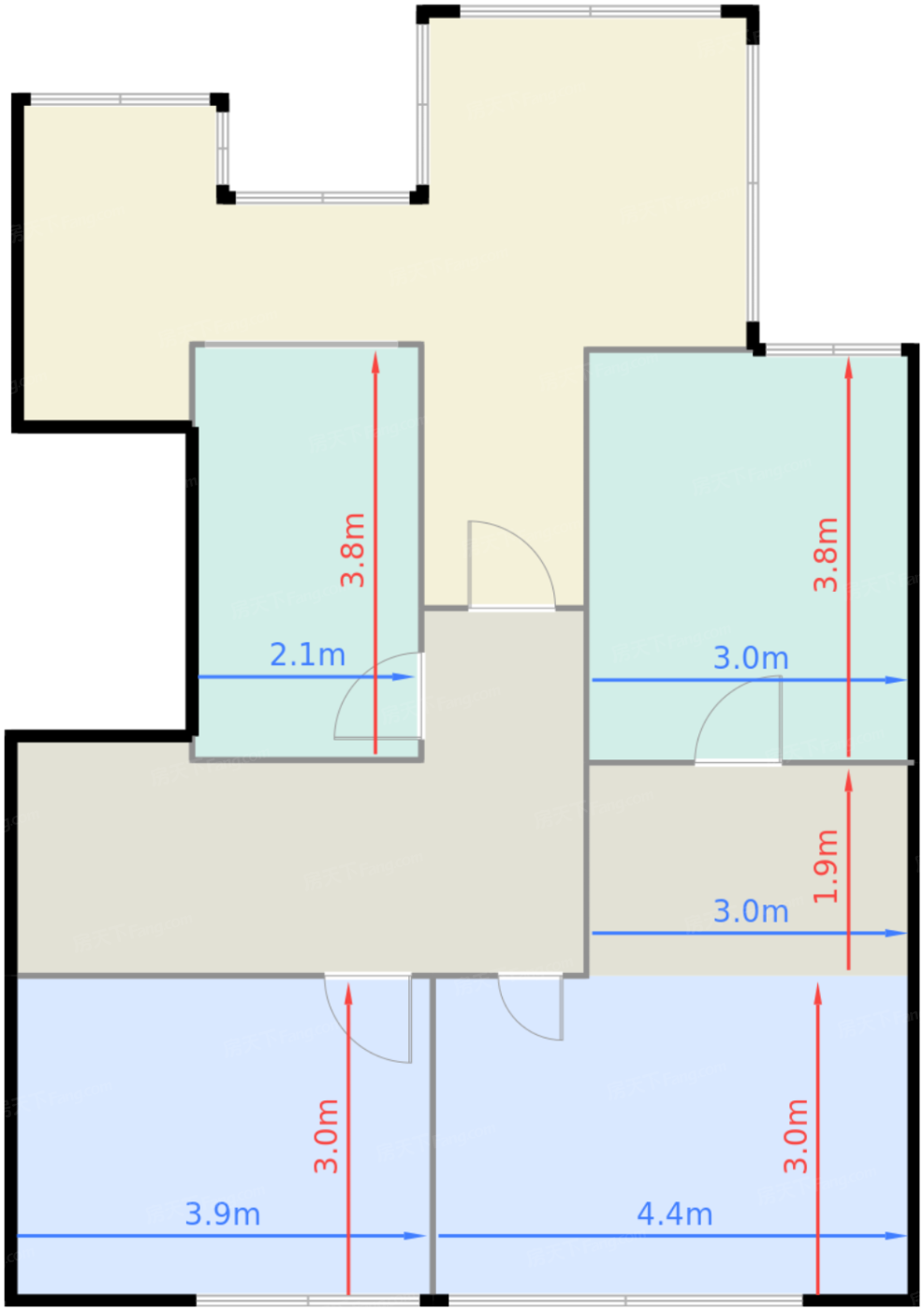 中户上叠165㎡户型