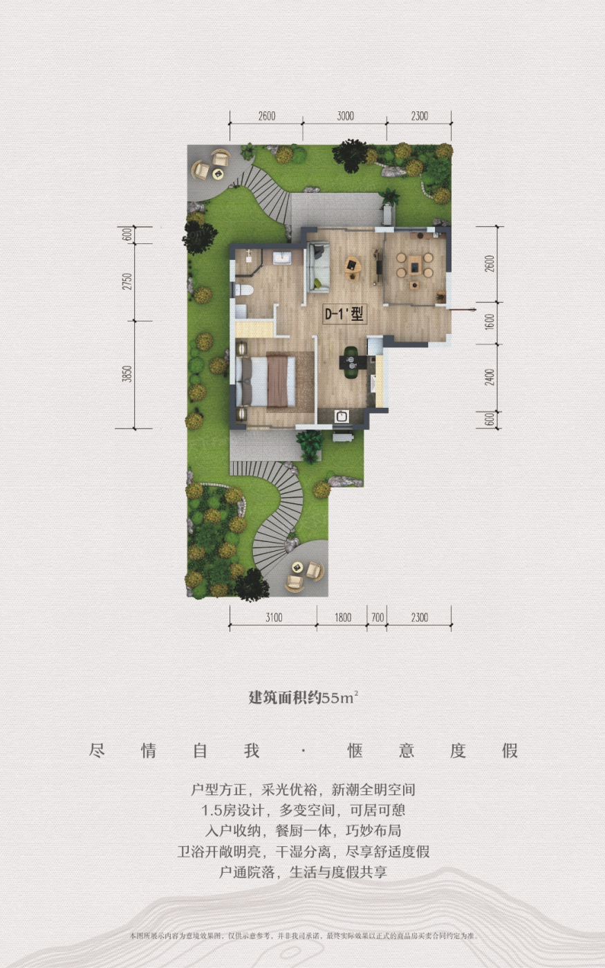 甲丁小院D-1'户型
