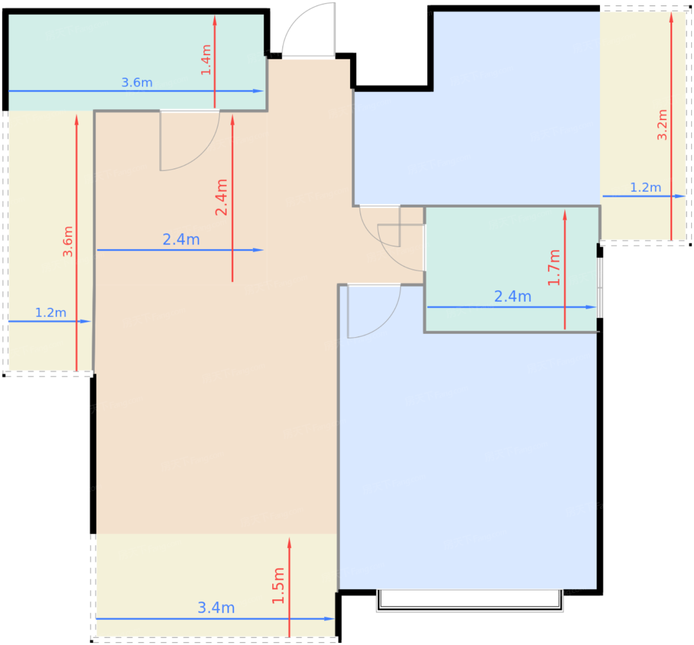 1、4栋标准层D1户型