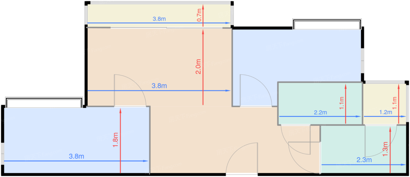 1期2号楼标准层C5户型