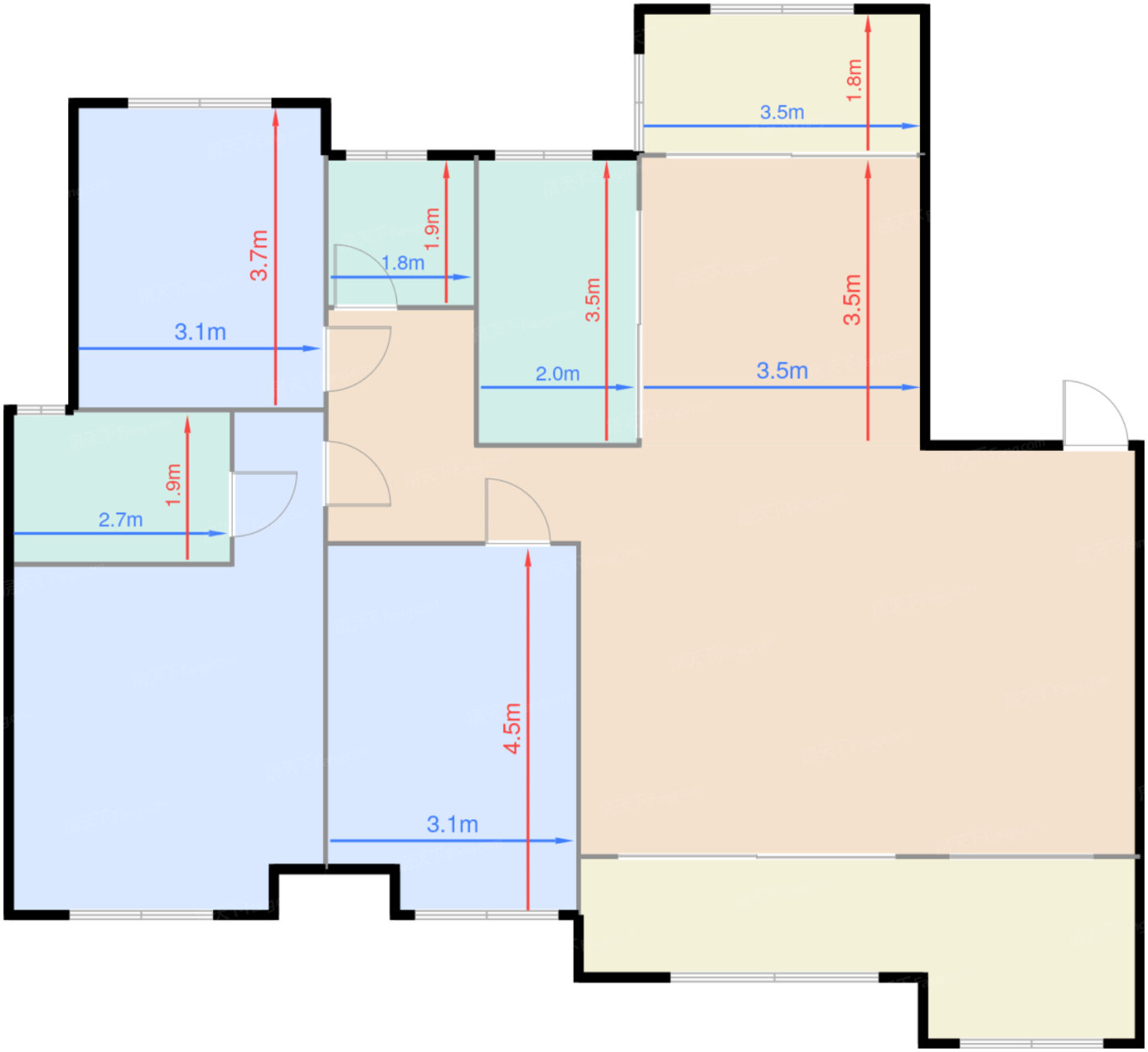 2#-6#洋房C1户型标准层