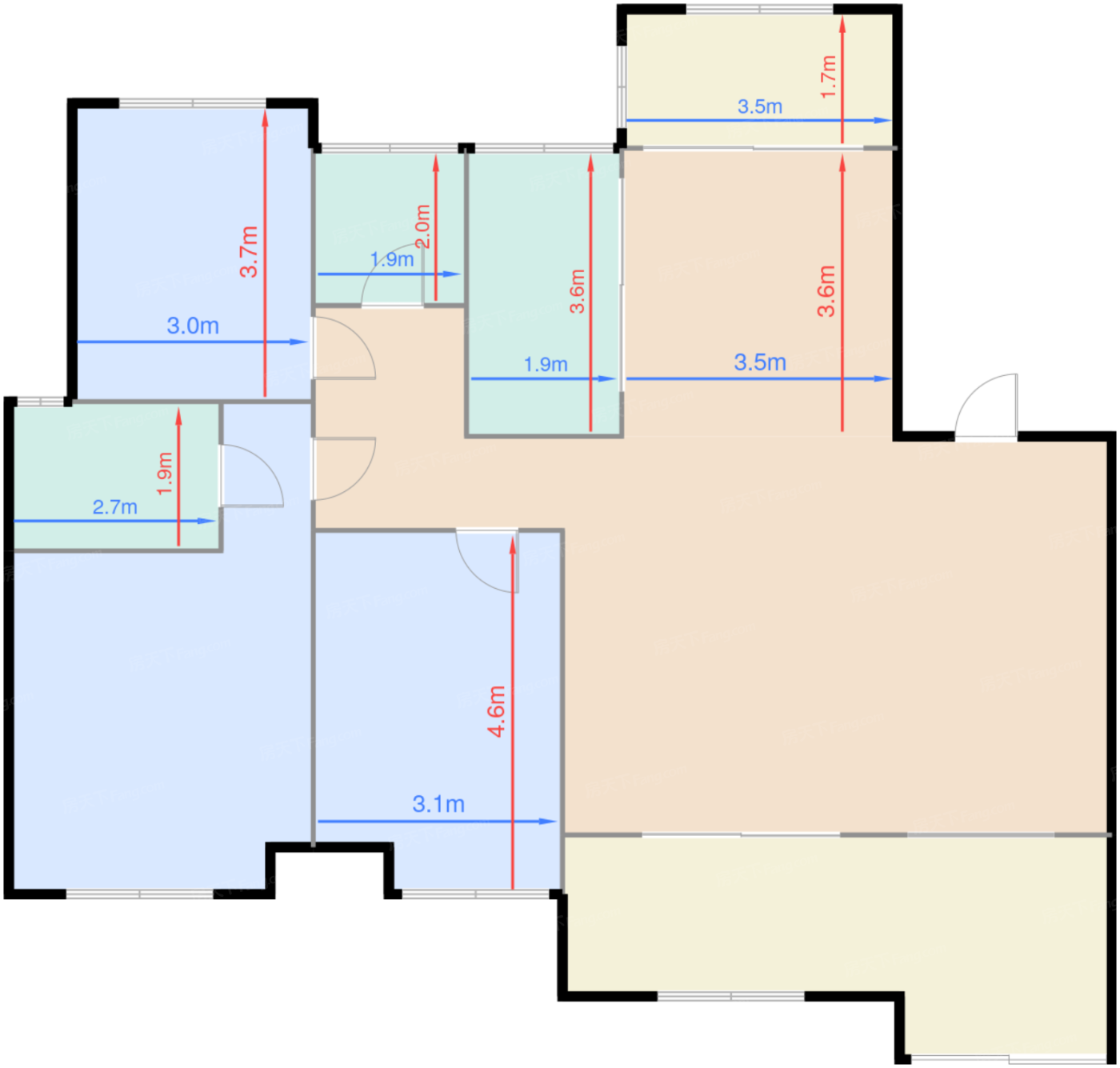 2#-6#洋房C2户型顶层