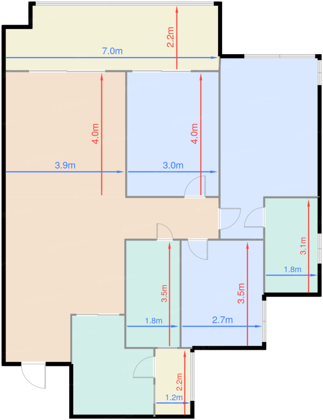 13号楼A1户型标准层
