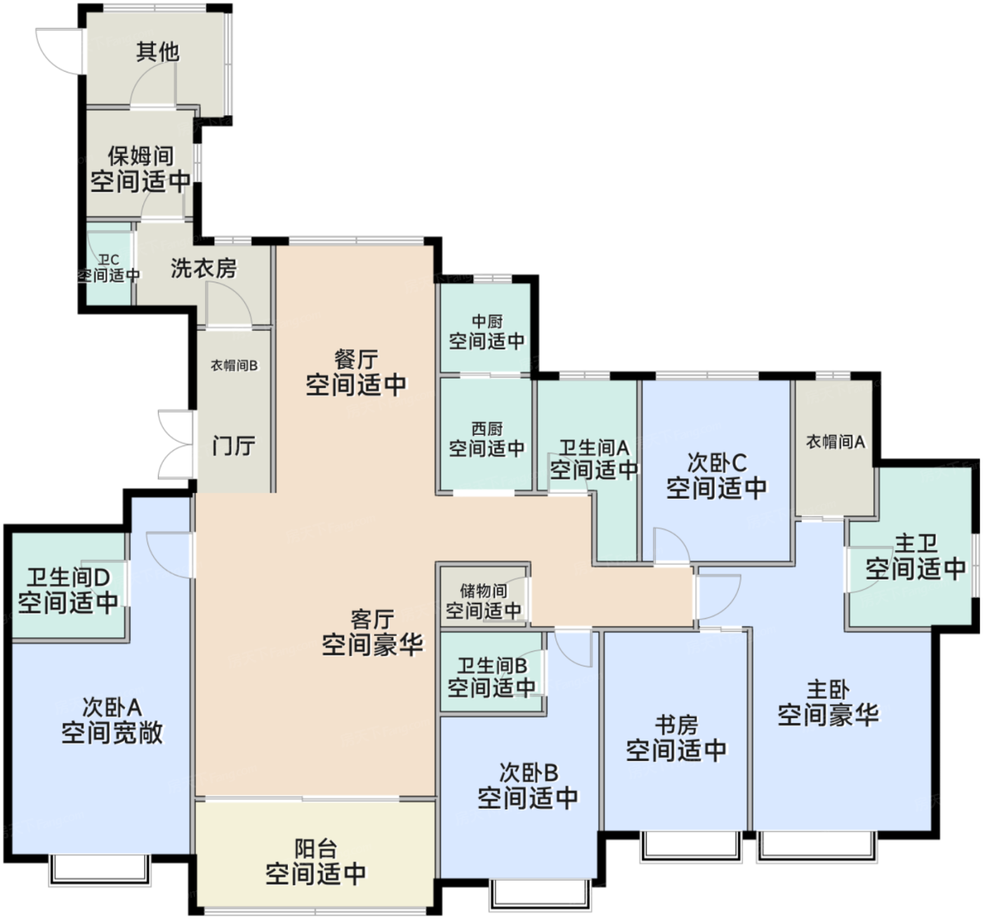 270㎡东边套户型