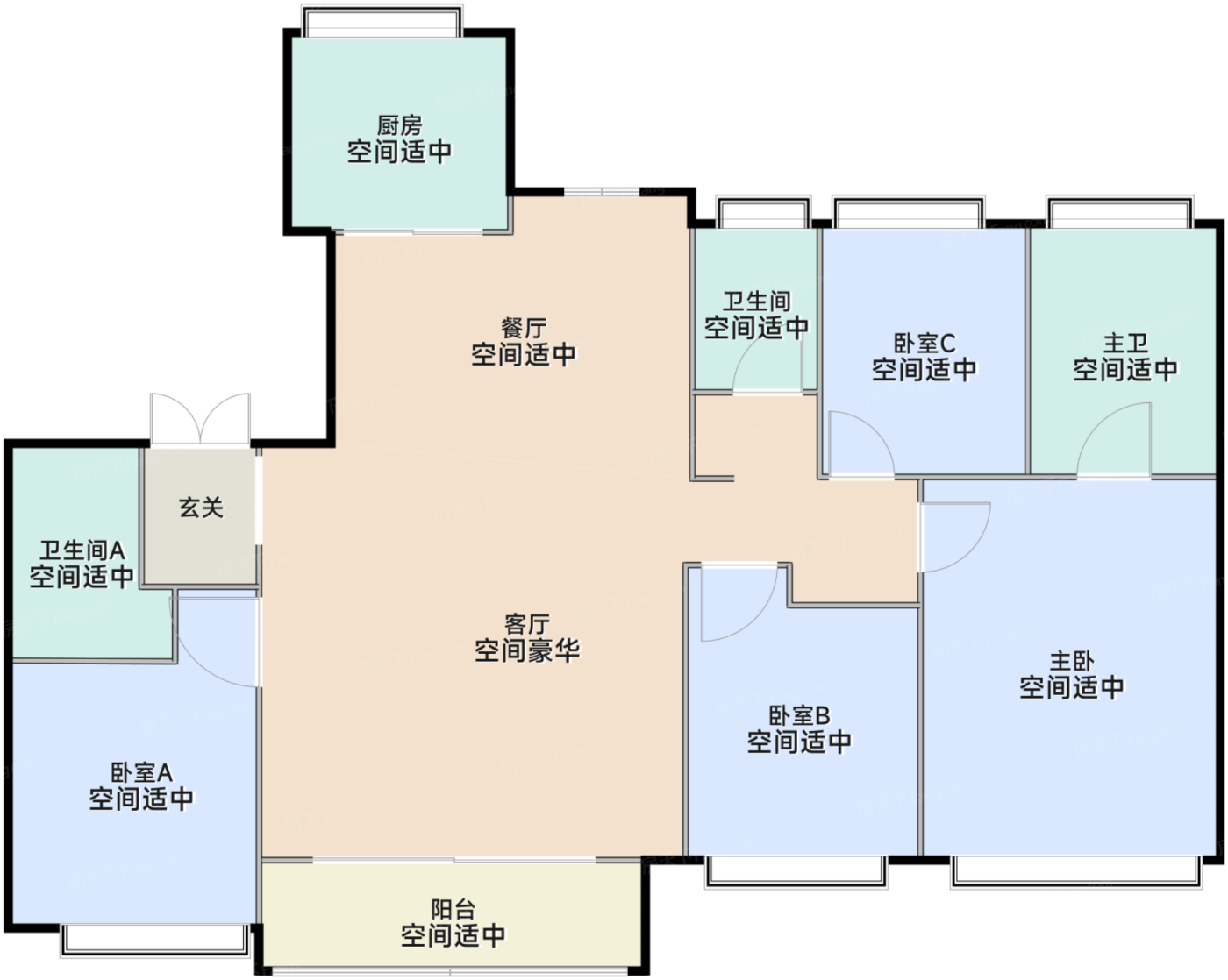 C户型（C户型为毛坯交付）