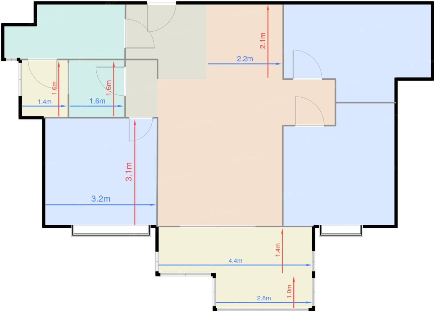 一期一批次E1户型标准层