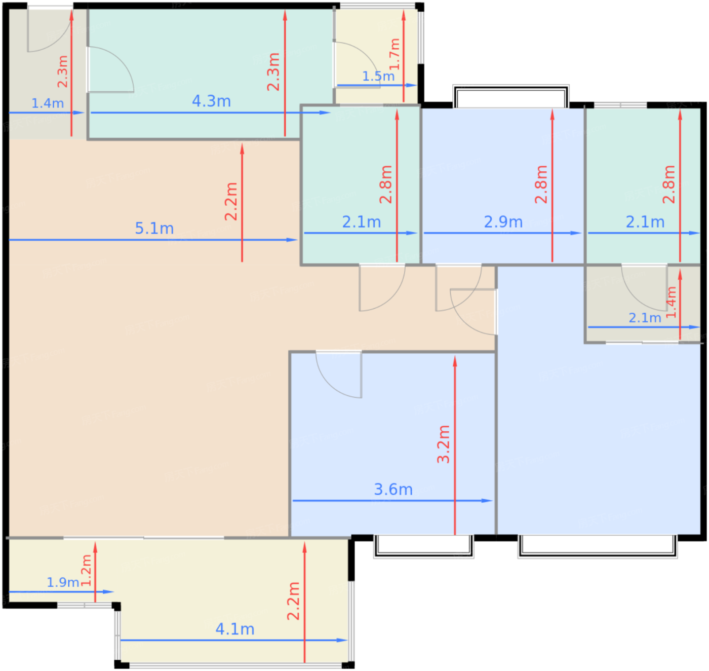 一期一批次D1户型标准层