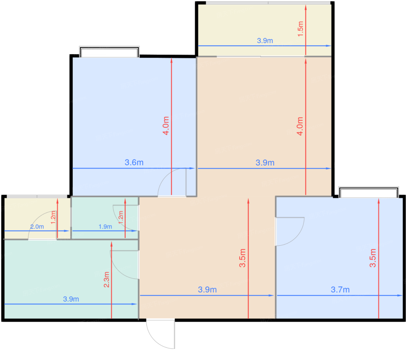 4号楼标准层B1户型