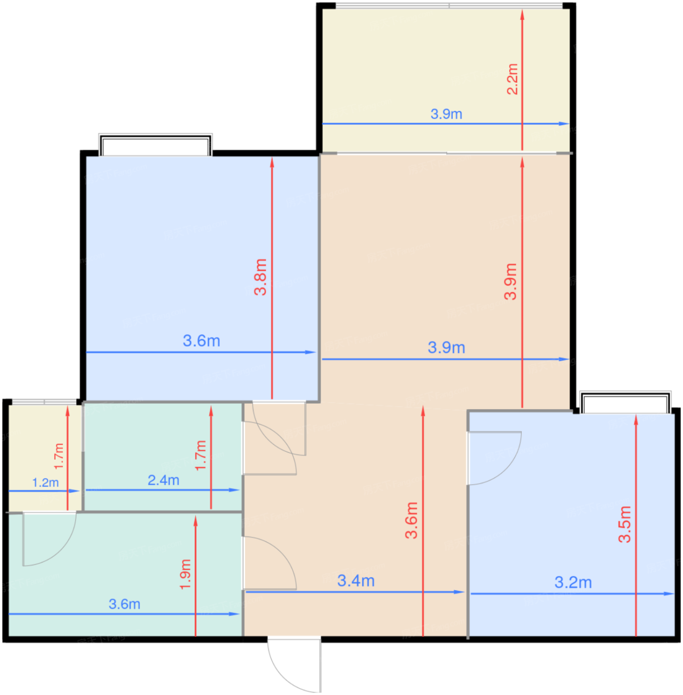 1号楼标准层C1户型（售罄）