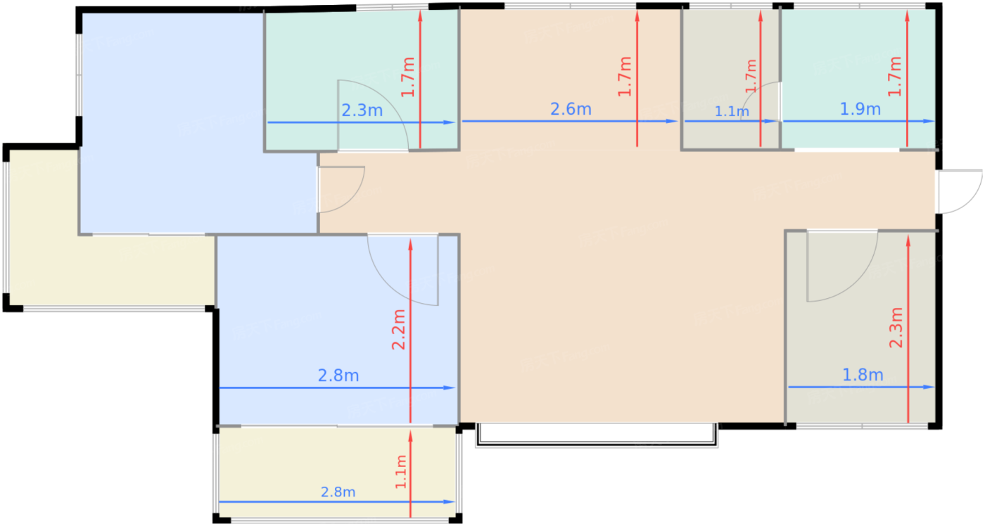 1号楼标准层A2户型