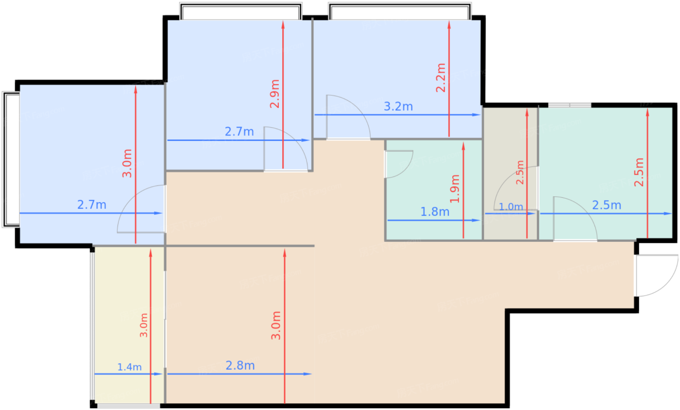 1号楼标准层A3户型