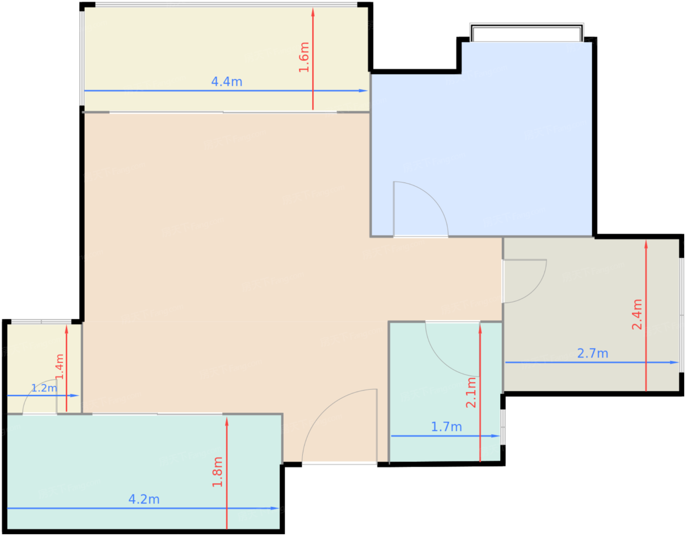 1号楼标准层A6户型