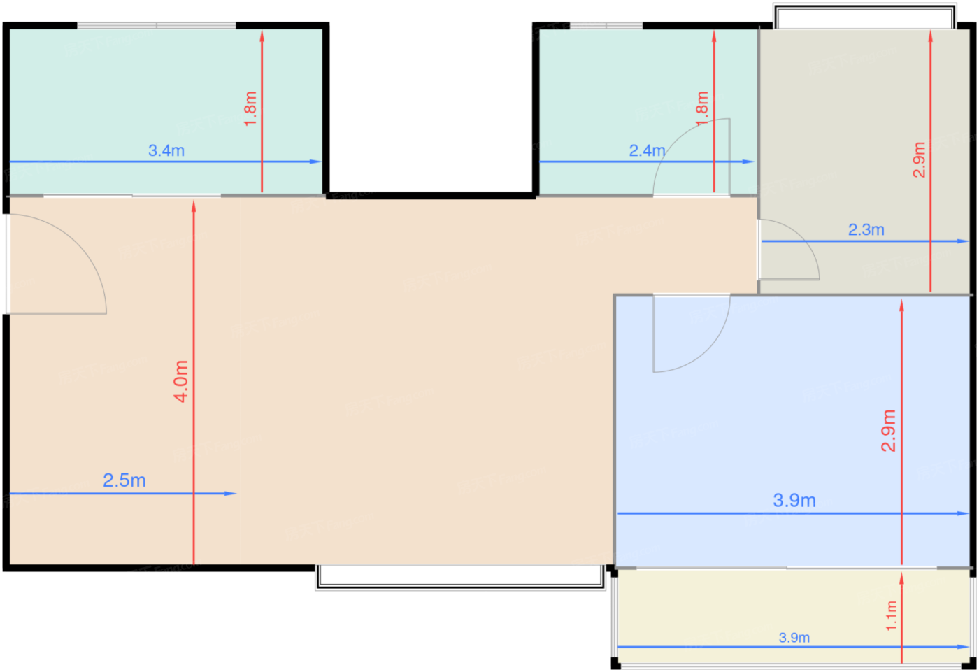 1号楼标准层A5户型