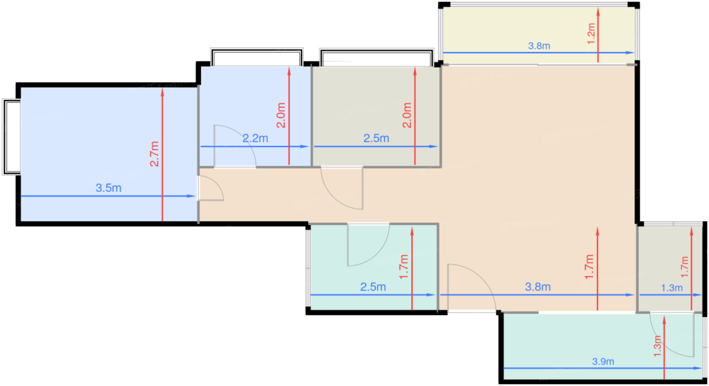 1号楼标准层A1户型