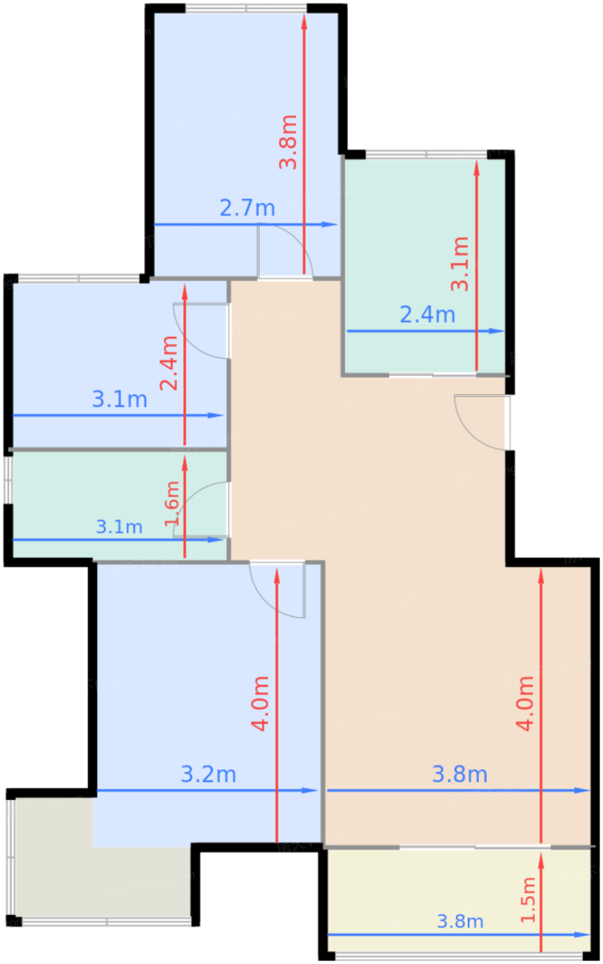 一期3号楼标准层B户型（售罄）