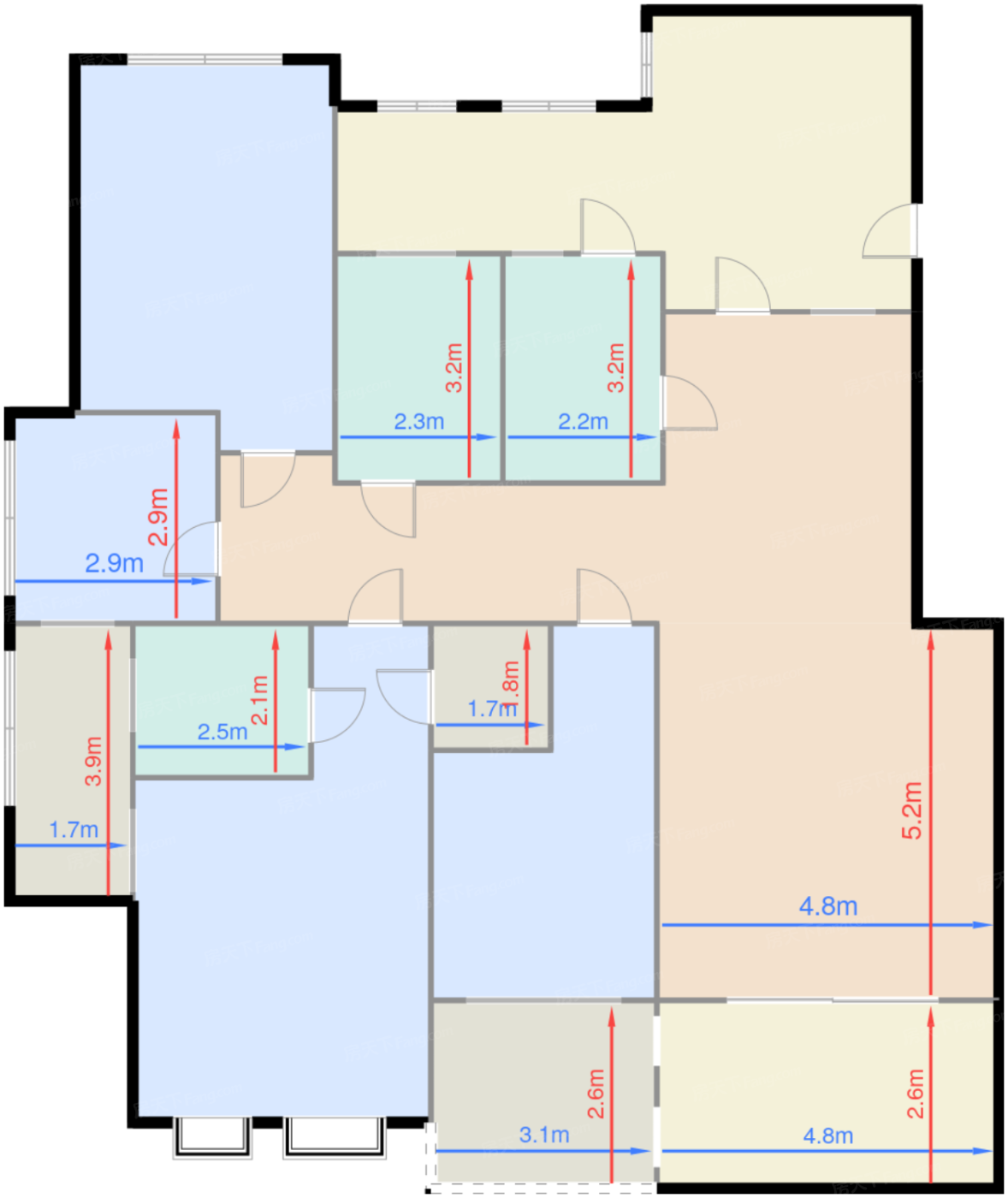 21号楼F型多层洋房（电梯二层）