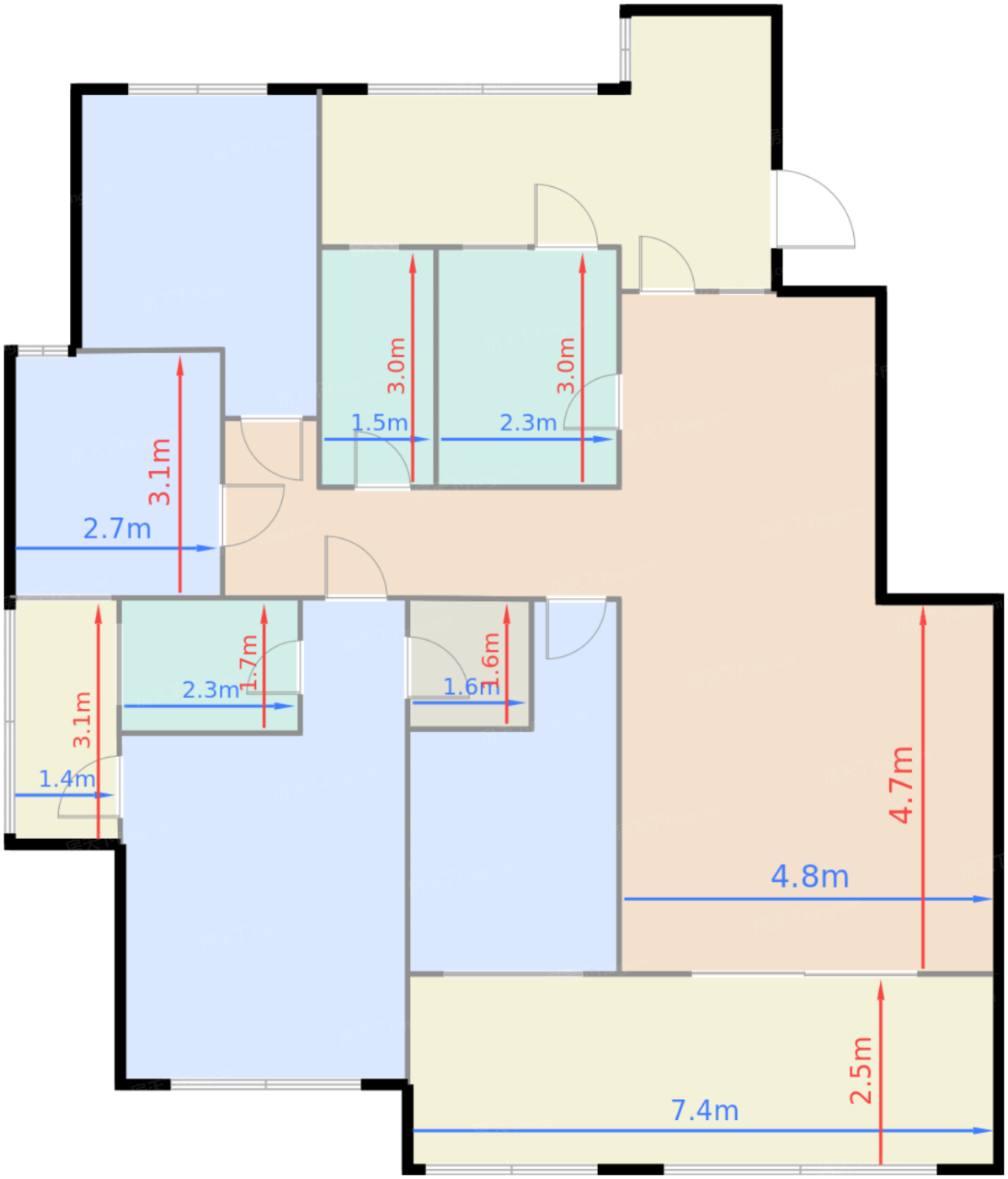 21号楼F型多层洋房（电梯一层）