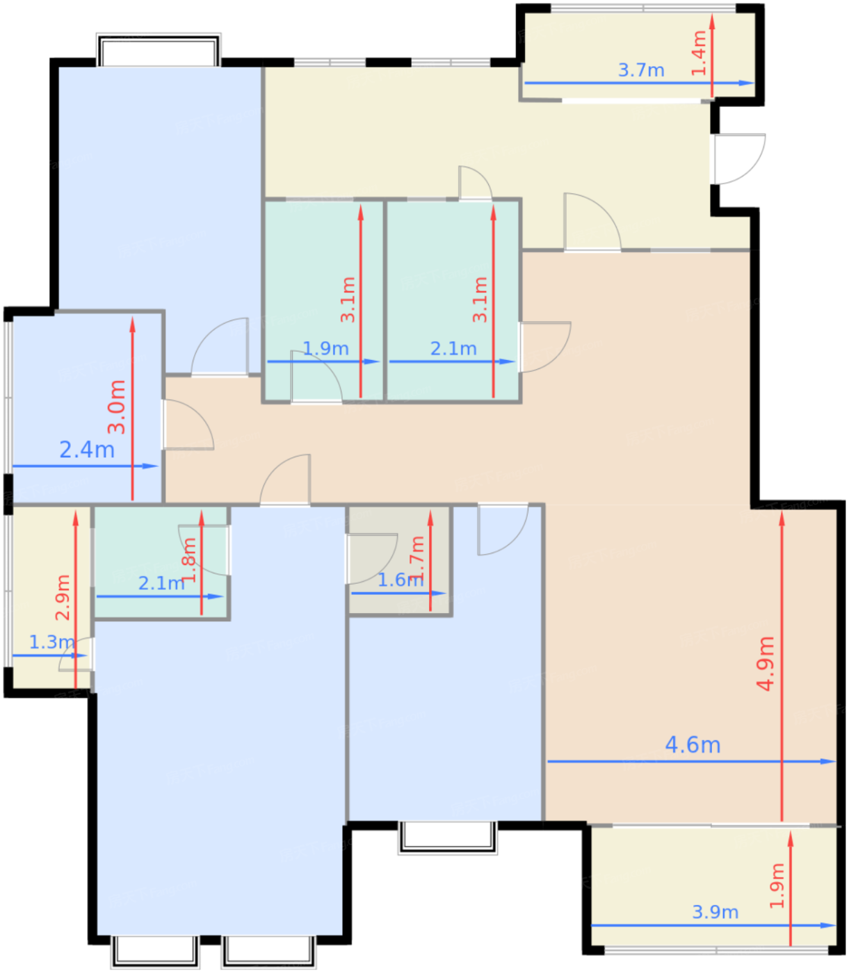 21号楼F型多层洋房（电梯3-5层）