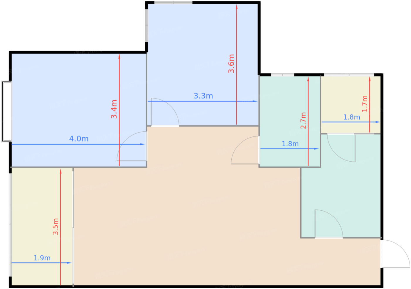16栋标准层E1户型