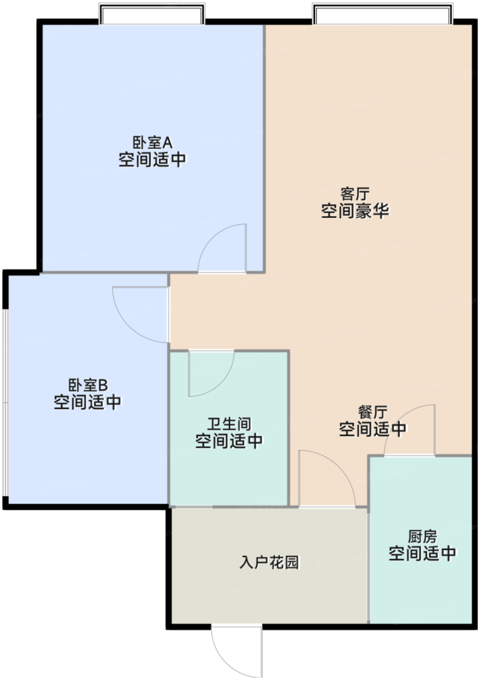一期 7-10号楼标准层A1 户型（售罄）