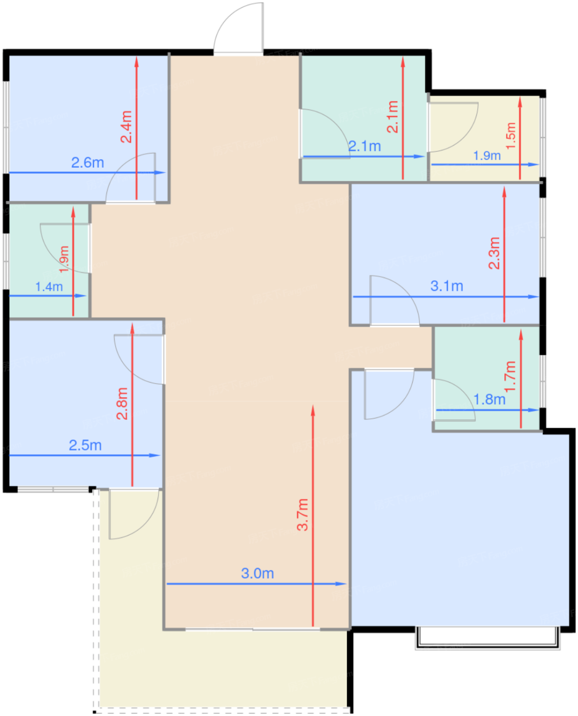 B1’户型120㎡无界·环幕云邸