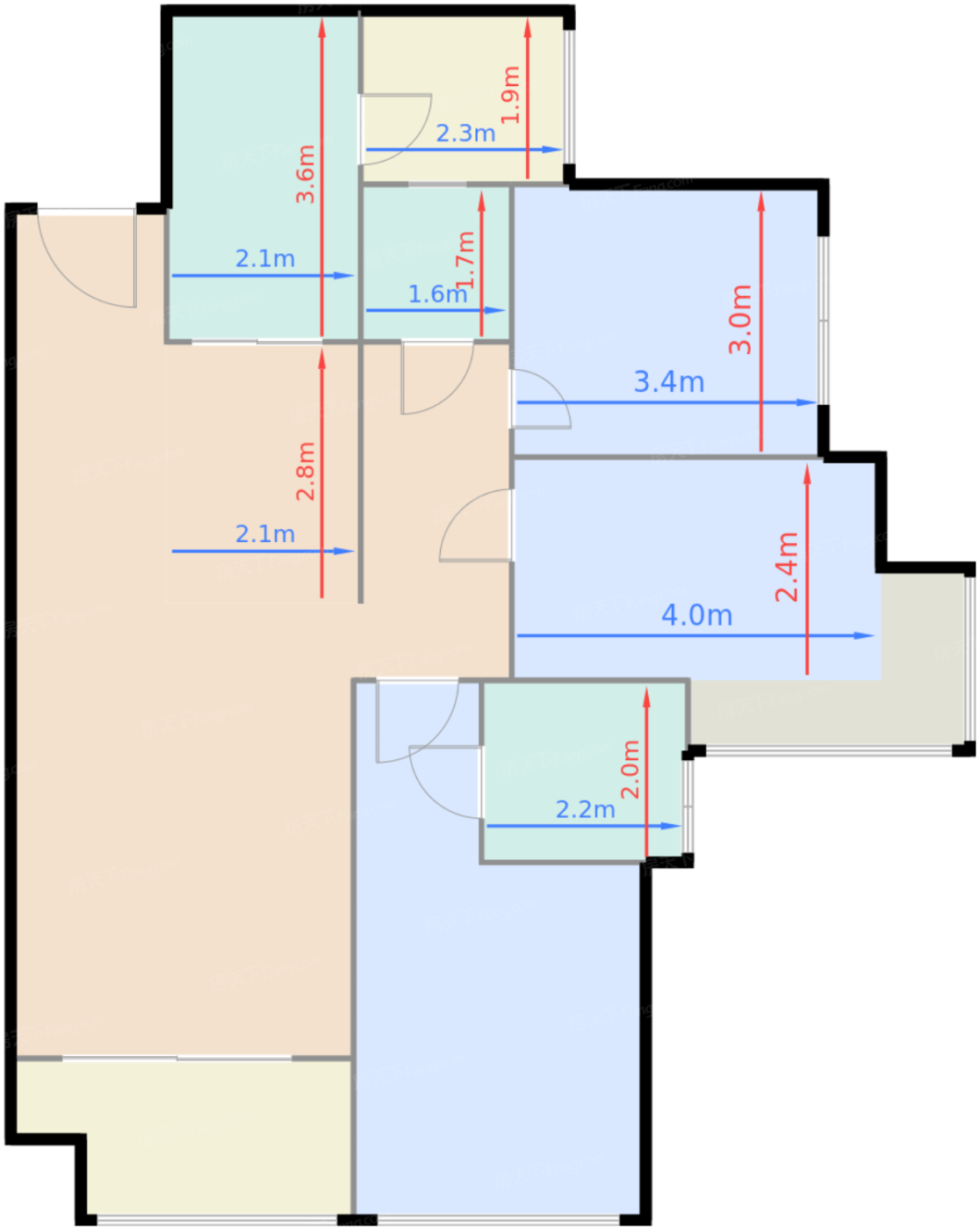 81/82栋1单元B4、2单元B3户型