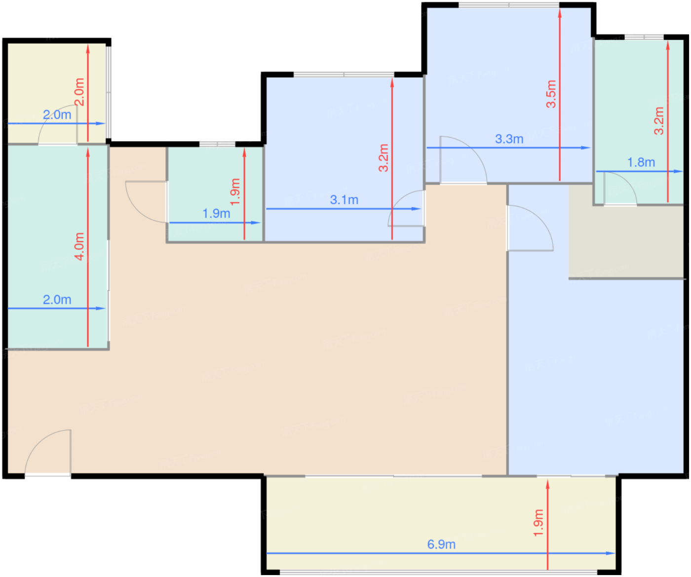 81/82栋1单元B5、2单元B2户型