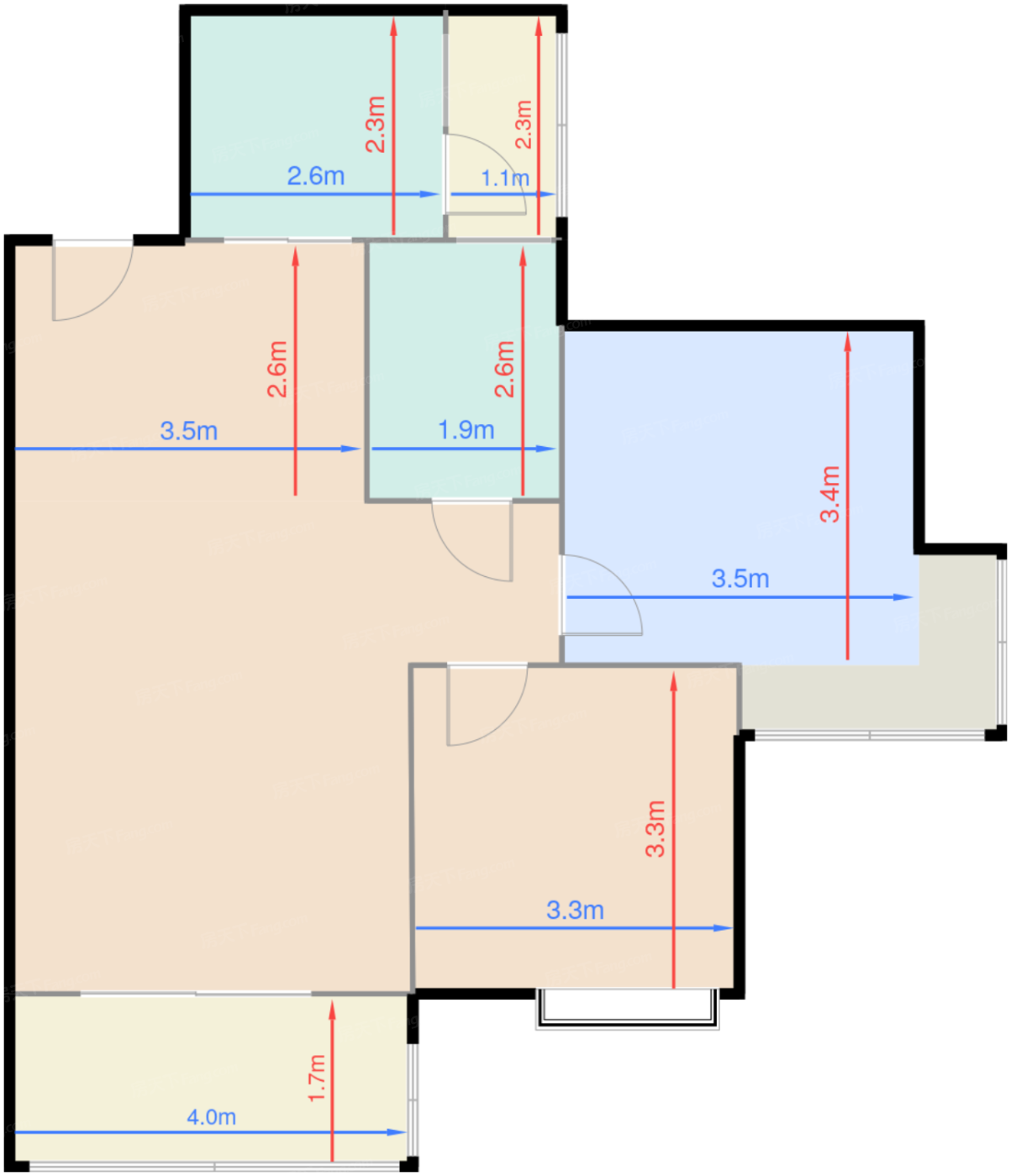 2#G地块标准层C1户型