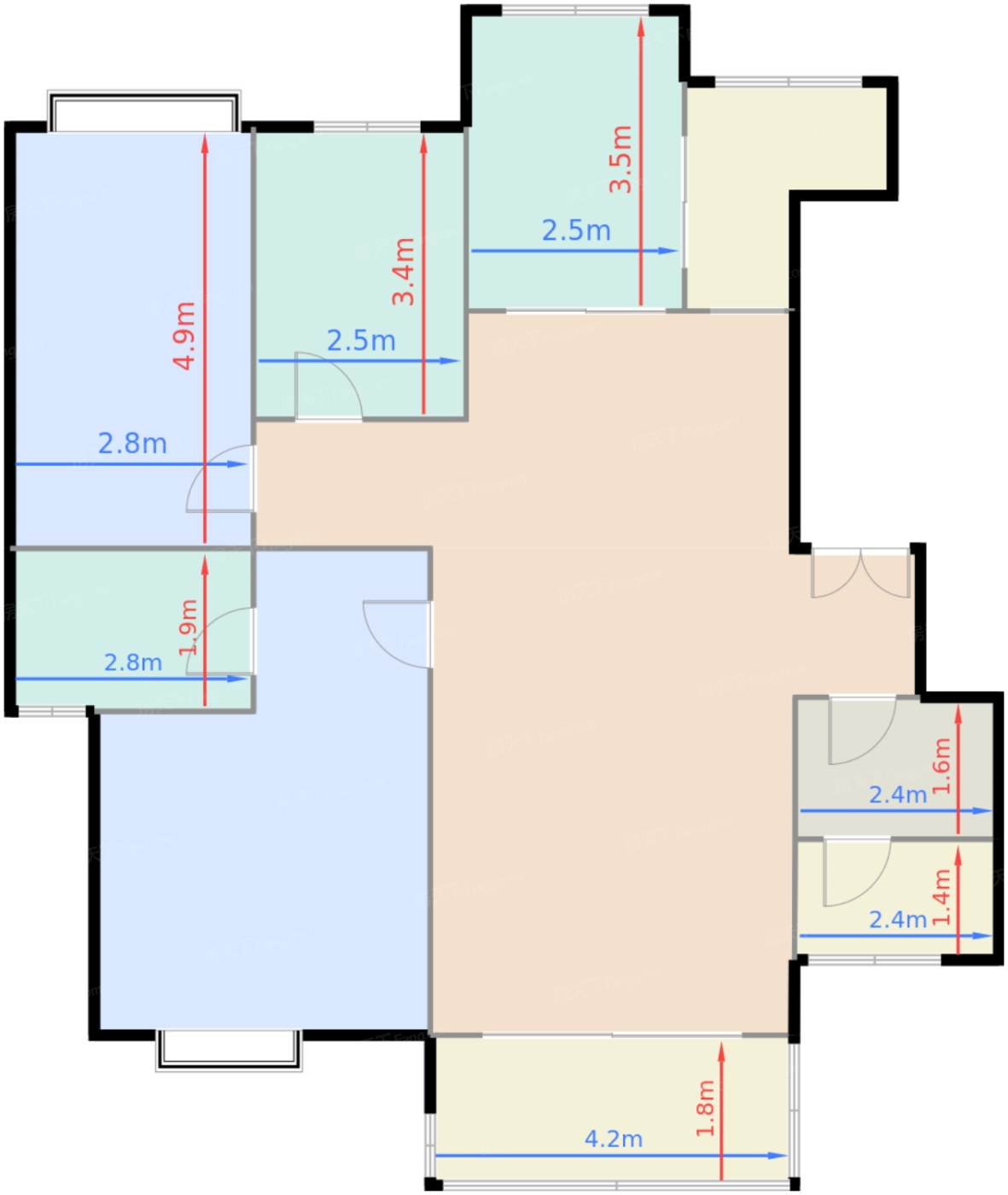 一期小高层8-11栋标准层A户型