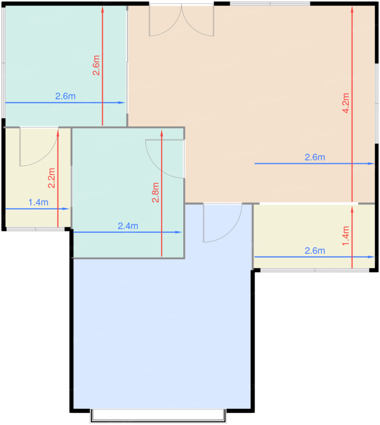 一期小高层8-11栋标准层C户型