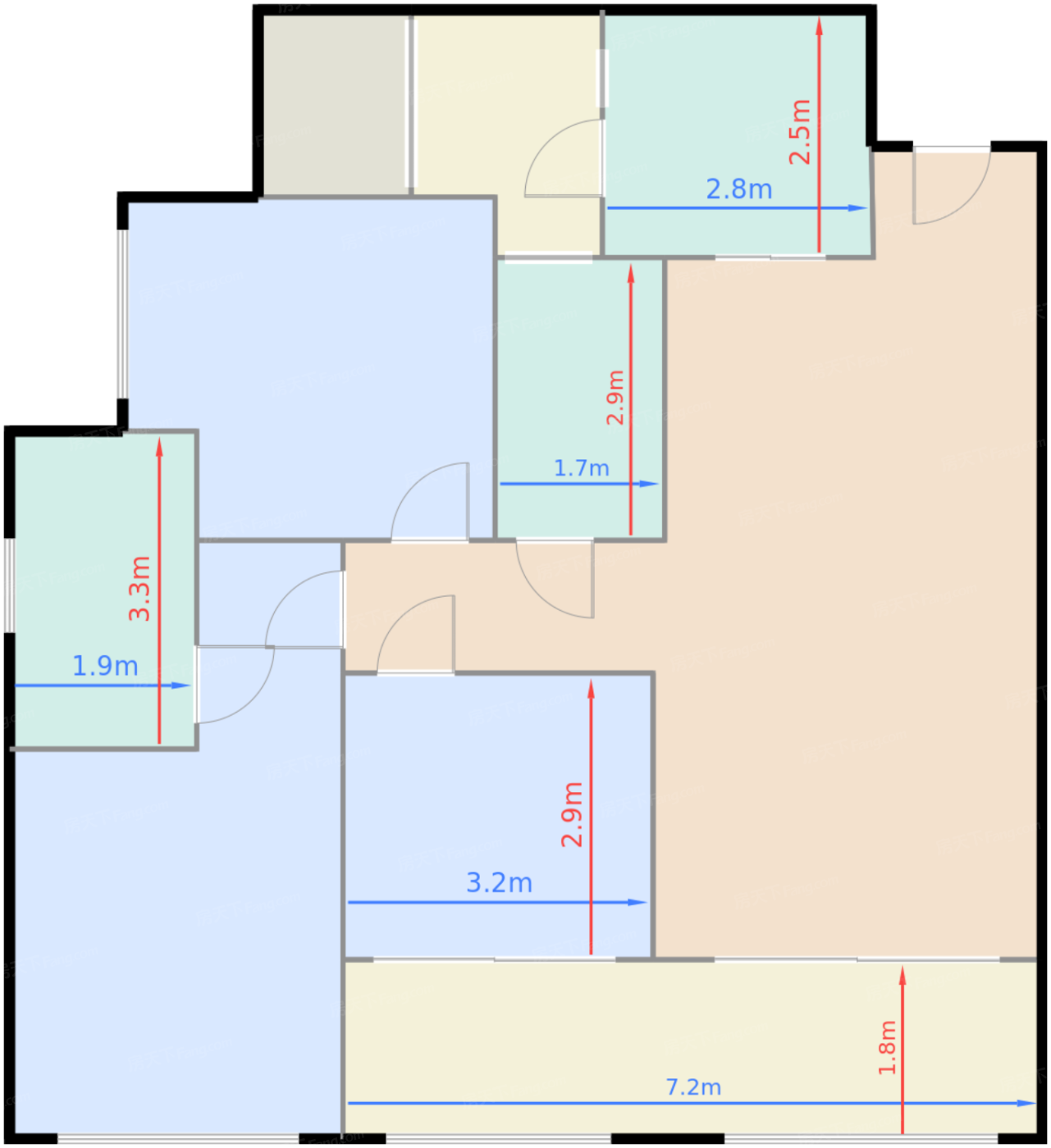 6号楼E2户型标准层
