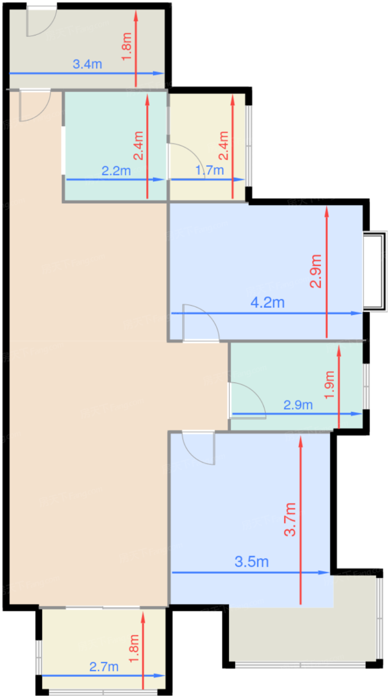 16栋标准层96平户型