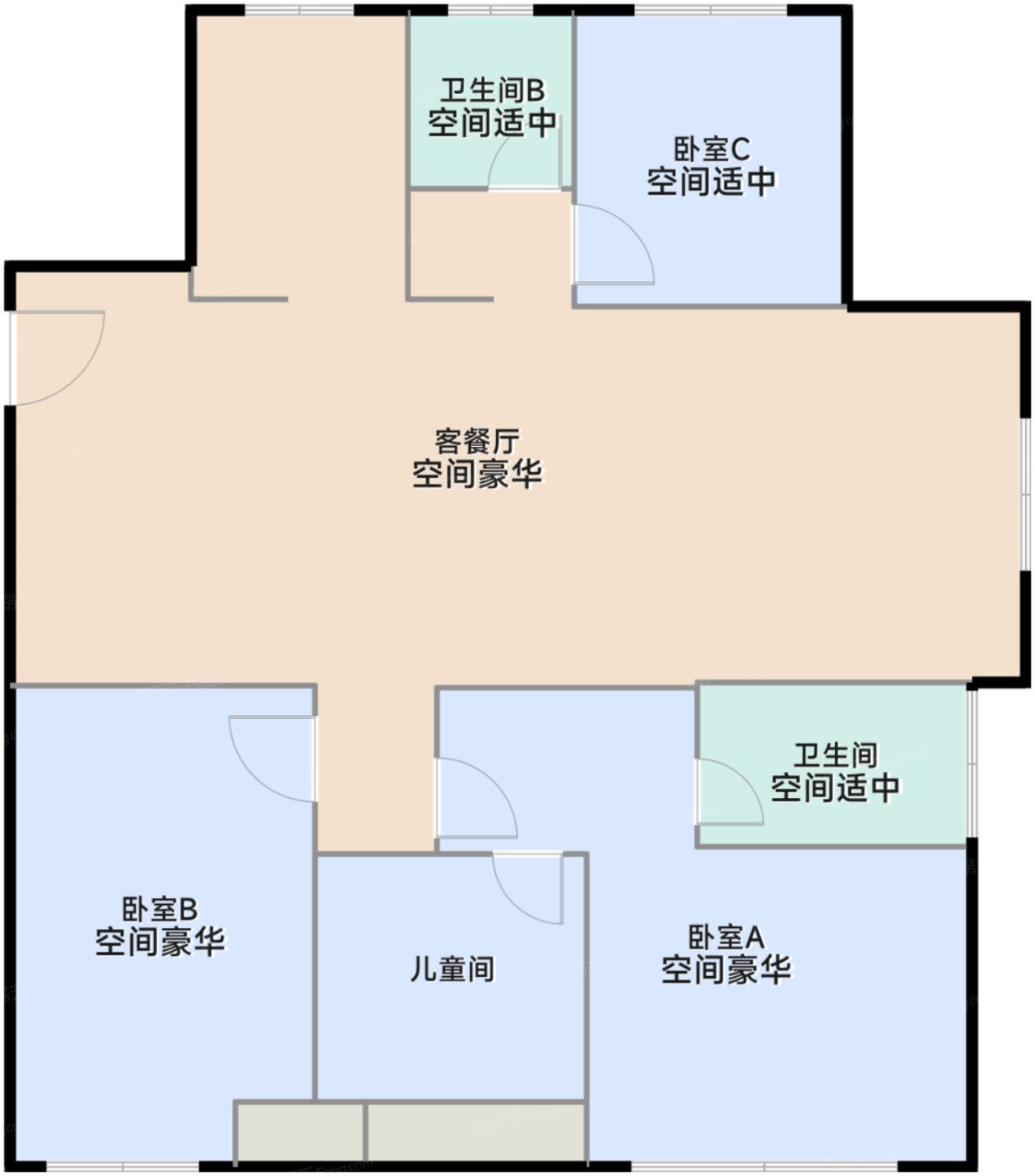 新希望锦麟府142平D2户型