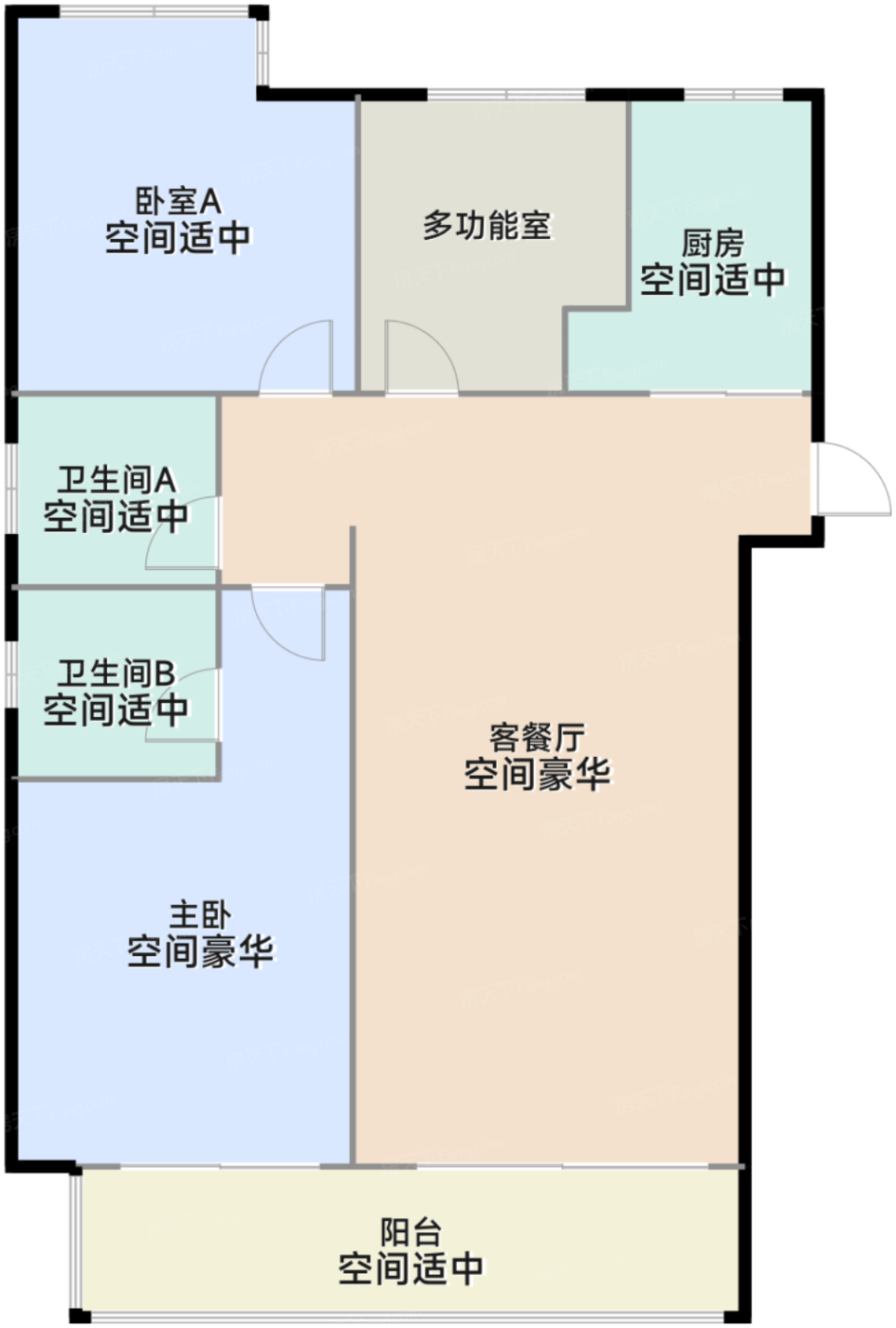 (A2)A户型120㎡3房2厅2卫