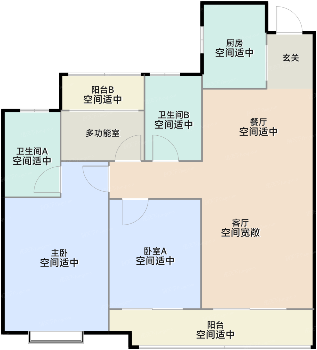 C户型 114㎡ 3房2厅2卫